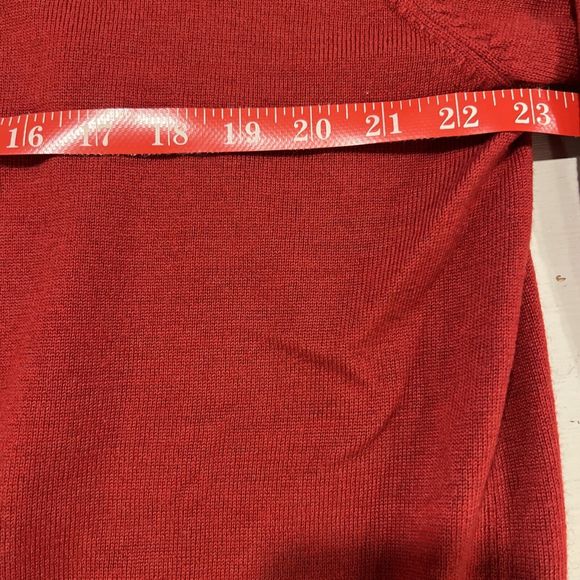 Peter Millar Merino Wool Golf Sweater V Neck Men's Size XL Red Champion Hills - Picture 4 of 12